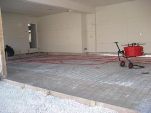 Garage radiant floor